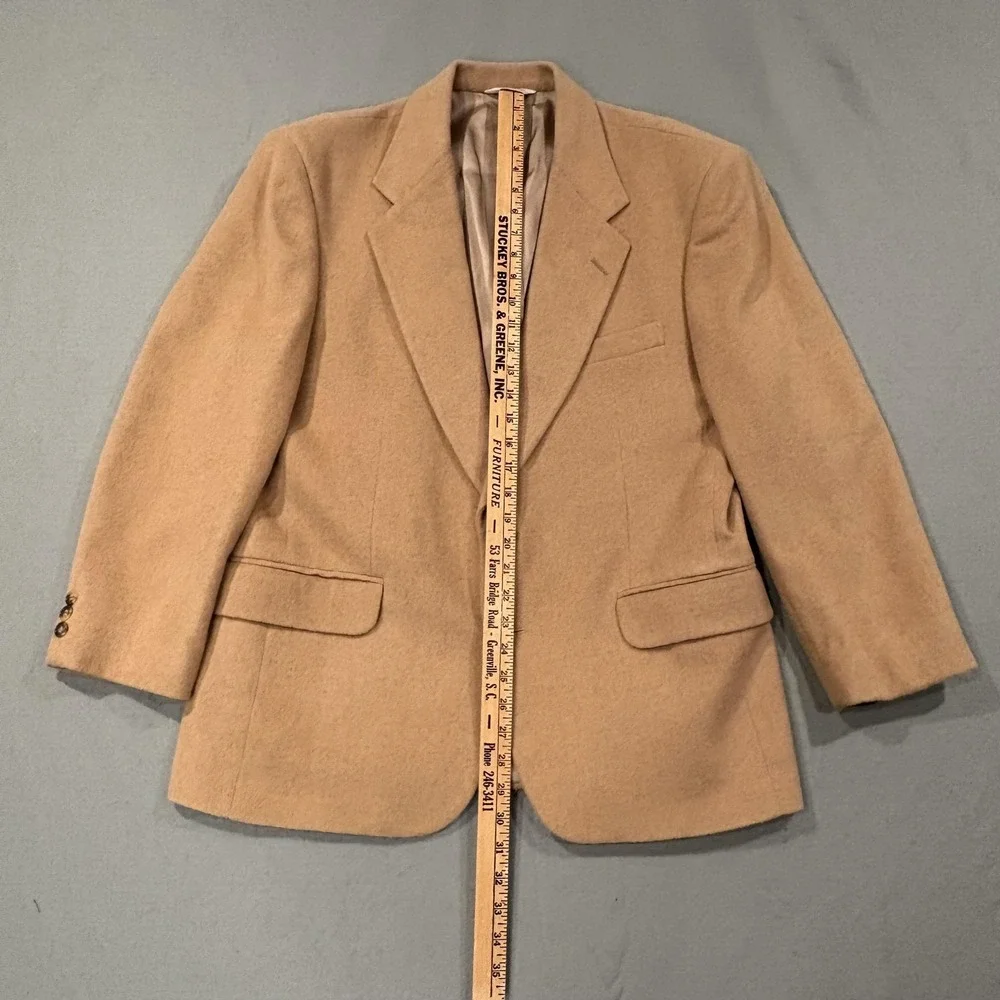 Vintage‎ Hunt Valley Blazer Mens 42 Beige Camel Hair Sport Coat Jacket